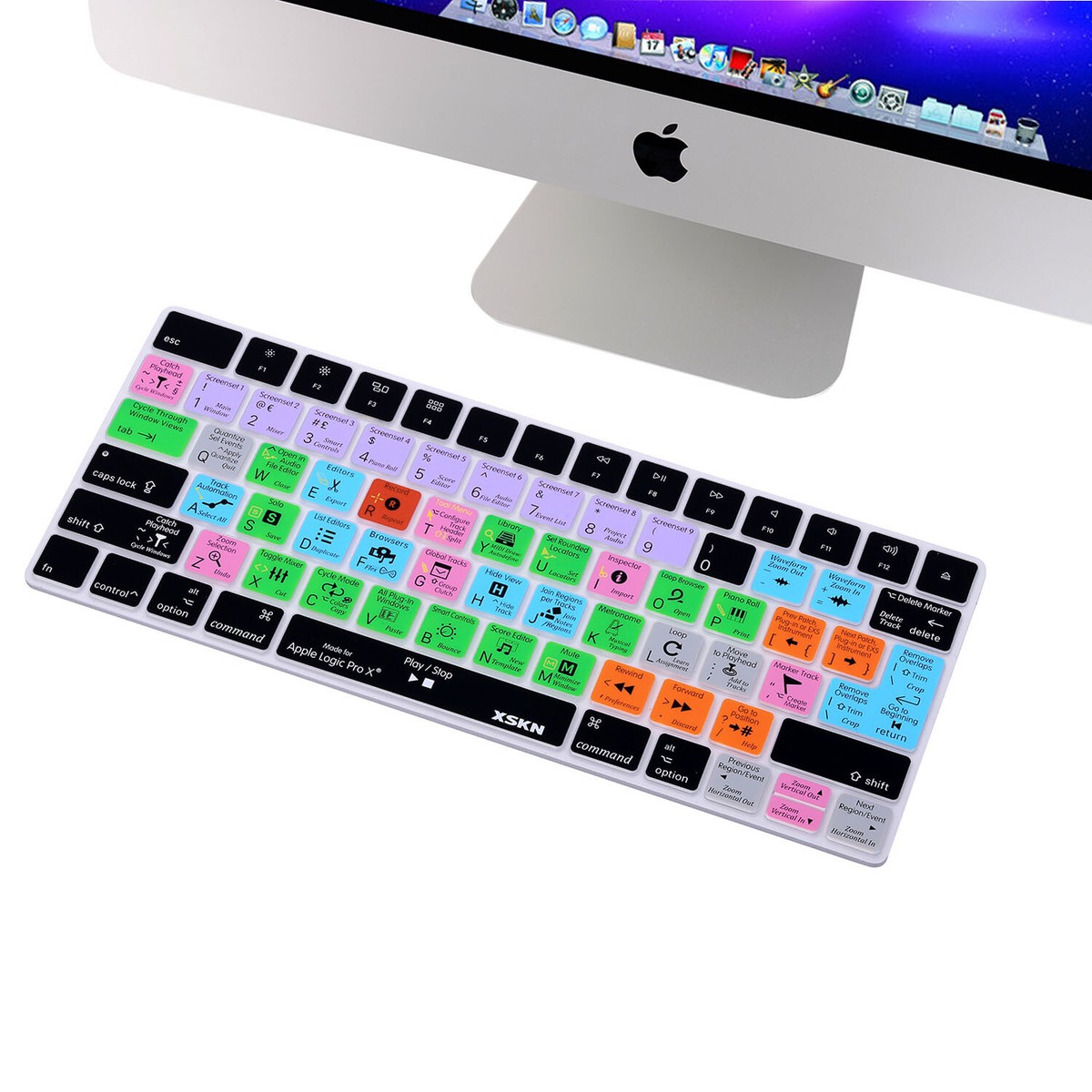 XSKN Logic Pro X Shortcuts Keyboard Cover for Apple Magic XSKN Logic Pro X Shortcuts Keyboard Cover for Apple Magic