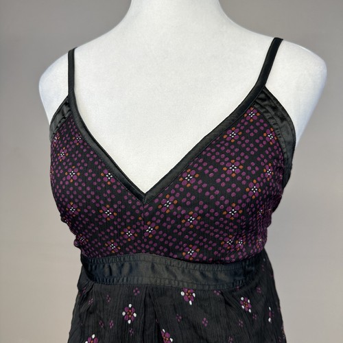 Y2K Babydoll Cami Whimsigoth Fairy Grunge Bow Tie Waist Lettuce Hem Purple Tank - Picture 2 of 14