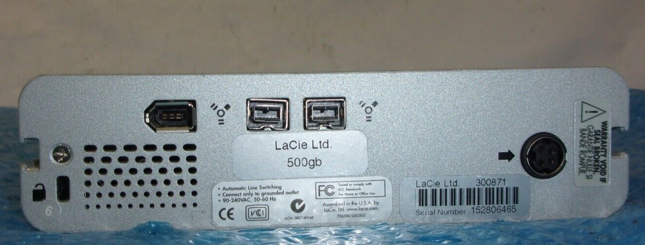 Lacie External Hard Drive 500GB USB-C Portable HDD Hard Disk SILVER-image