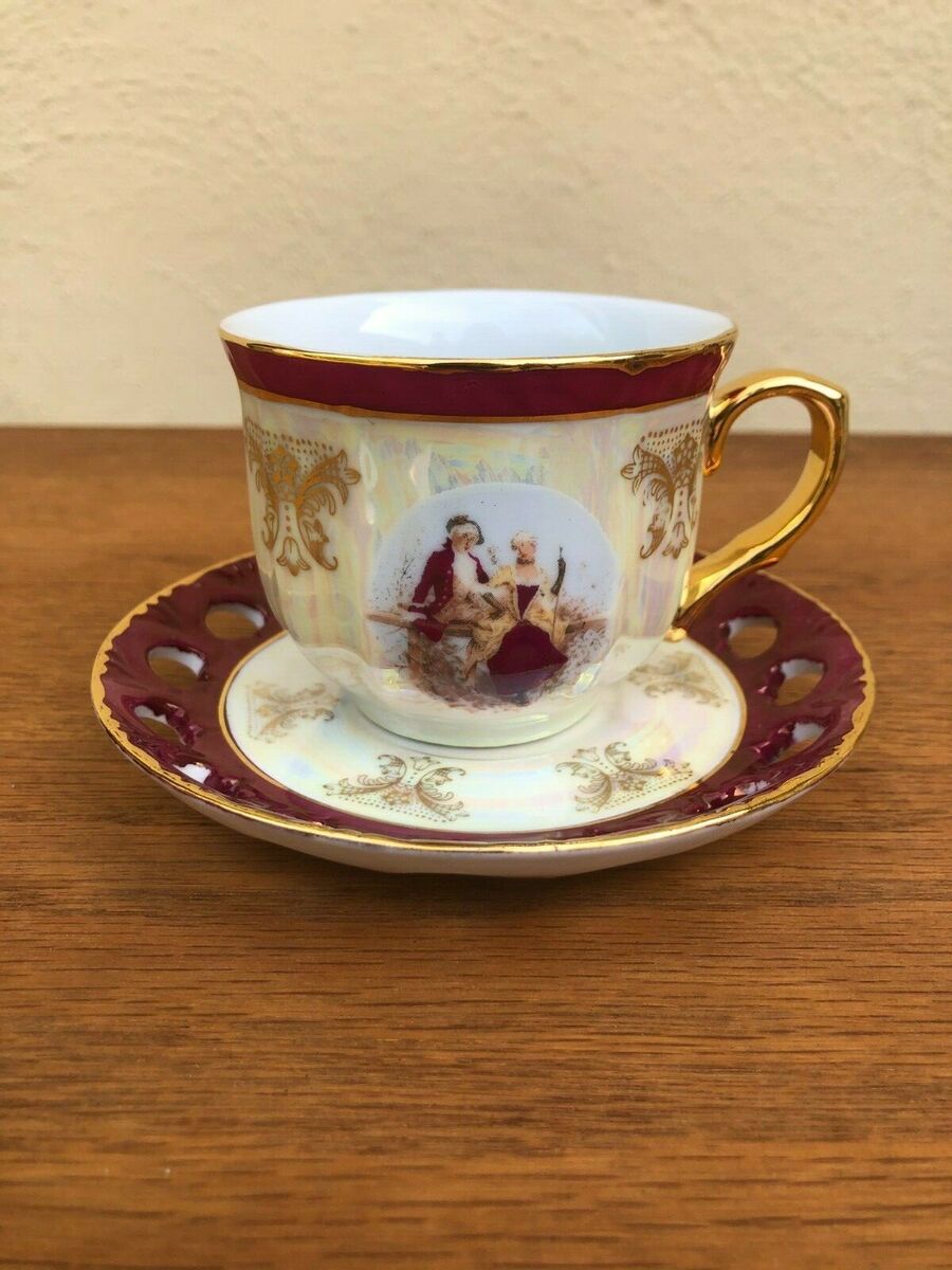 Victorian Tiger Yedi Fine Porcelain Japan Style Tea Cups Victorian Tiger Yedi Fine Porcelain Japan Style Tea Cups