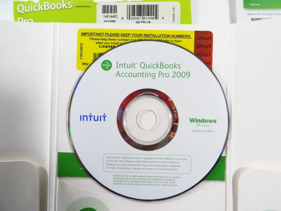INTUIT QUICKBOOKS PRO 2009 FOR WINDOWS FULL RETAIL US VERSION =LIFETIME LICENSE= - Image 2 of 4
