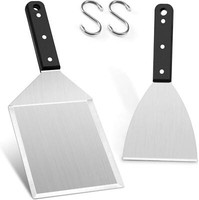 Edelstahl Grillspachtel Set FüR Smash Burger & Grillwender, 2Er Set