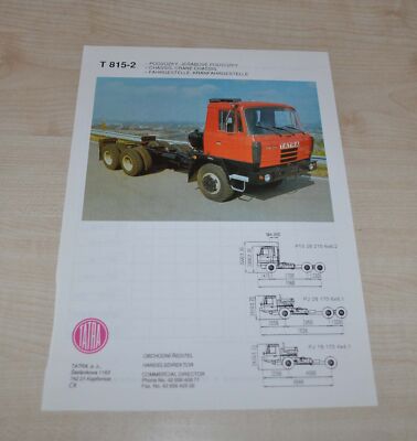 Tatra 815-2 Chassis Truck Brochure Prospekt Catalog CZ
