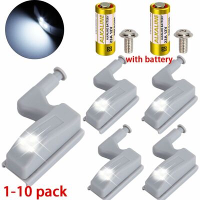 1-10X LED Smart Sensor Light Kitchen Cabinet Closet Cupboard Wardrobe Hinge Lamp