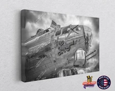 Bomber Aircraft World War US Air Force Airplane Aircraft Sky Poster Wall Canvas