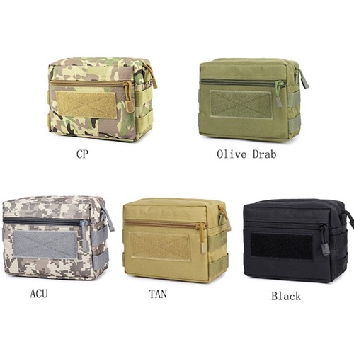 Tactical MOLLE Duty Gear Admin Pouch EDC Medical Utility Tools Waist Bag Holster - Foto 1 di 15