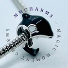 Silver S925 - ORCA Killer Whale - European Charm & Pouch - Seaworld Dolphin