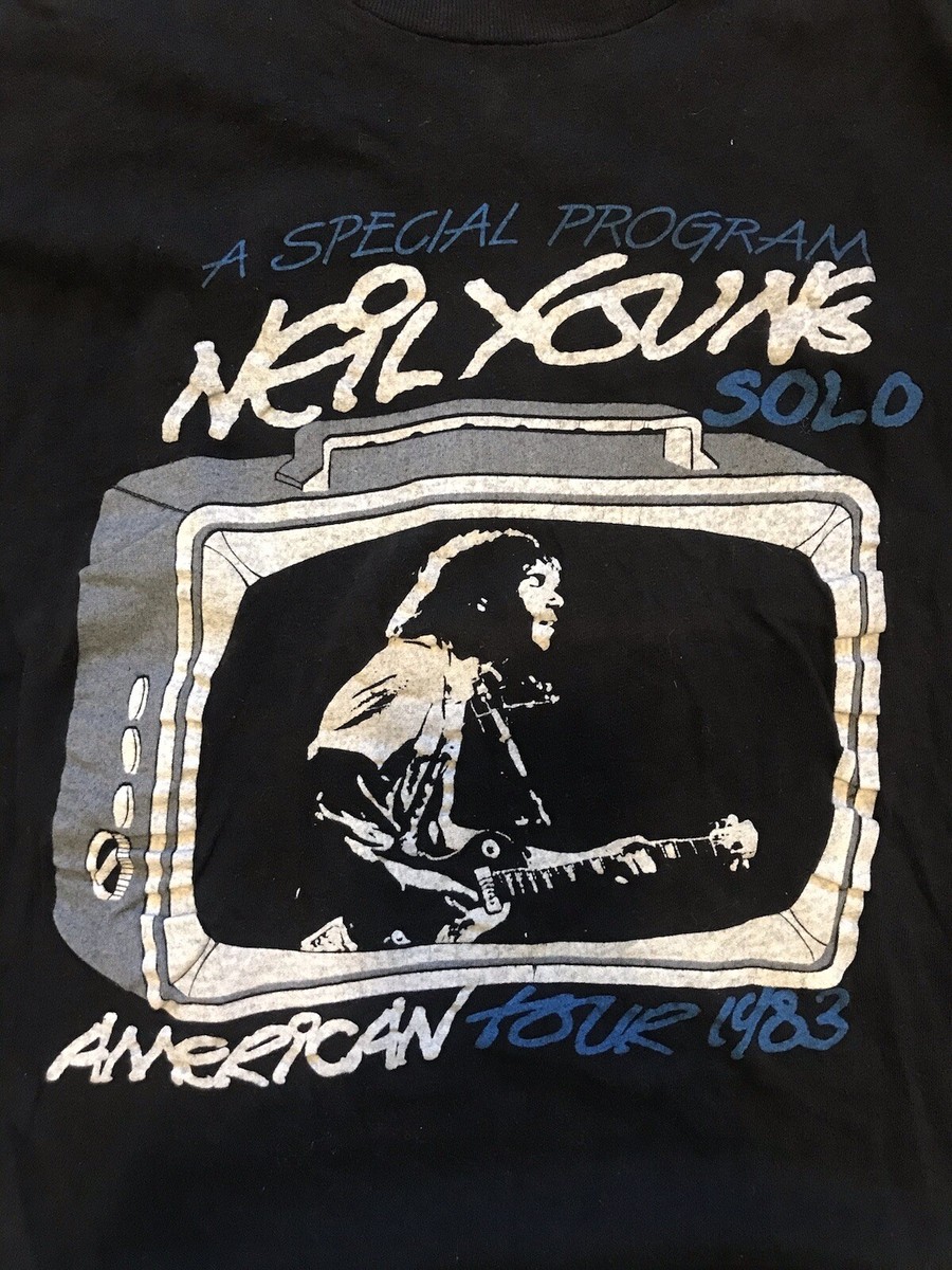 Vintage Neil Young Tour Tee Solo America Winter Tour 1983 Concert