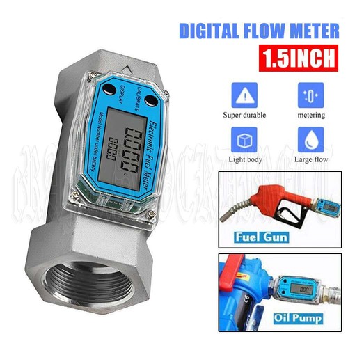 Turbine Digital Diesel Water Fuel Flow Meter Oval Gear Flow Gauge 1/1.5/2in AU - Picture 14 of 15