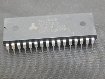 ALLIANCE AS6C1008-55PCN SRAM, 1Mb, 128K x 8, 2.7 - 5.5V, 55ns, 32 pin DIP