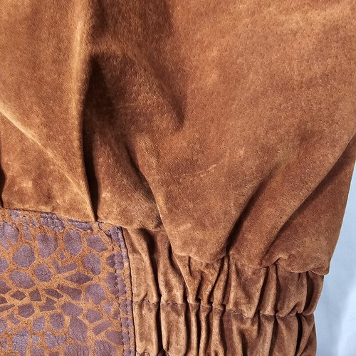 Vintage Avanti Burnt Orange Leopard Print Pig Suede Jacket Womens Size Medium - Picture 14 of 20