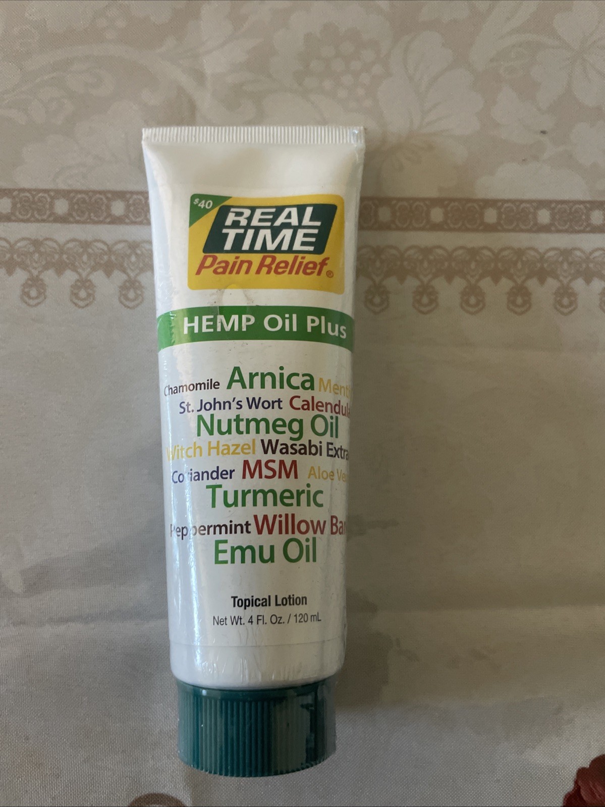 Hemp Oil Plus 4oz Real Time Pain Relief Cream