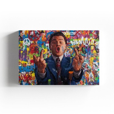 Wolf of Wall Street F You Leonardo Di Caprio - Graffiti Street art - 3 Sizes