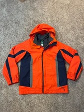 L.L. Bean Kid's 14/16 3-in-1 Wind Breaker Fleece Classic Jacket Blue Orange