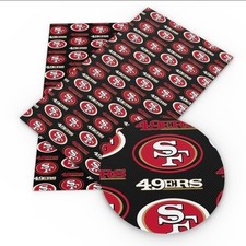 49ers FAUX LEATHER SHEET 8 x 12" 1123185 San Francisco Football SMOOTH TEXTURE