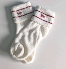 NOS 80s Women's LEGG'S Roll Down Terry Cloth Socks Low Cut Vintage Deadstock HTF