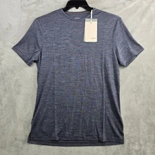 Icebreaker 125 Cool Lite Sphere Mens Medium Merino Wool Blend T-Shirt Navy NEW