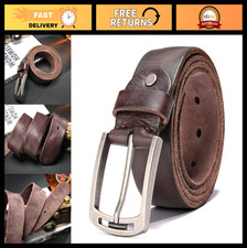 Mens Italian Cow Leather Belt with Anti-Scrat...