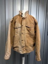 Carhatt Distressed WIP Heavyweight Large Workwear Beige Men?s Jacket