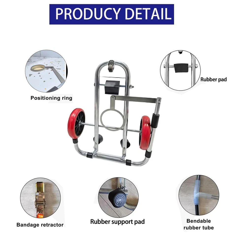 Elevador de carrinho de instalação de vaso sanitário, macaco de vaso sanitário de encanador, ferramenta de reparo e movimento, E... - Imagem 3 de 4