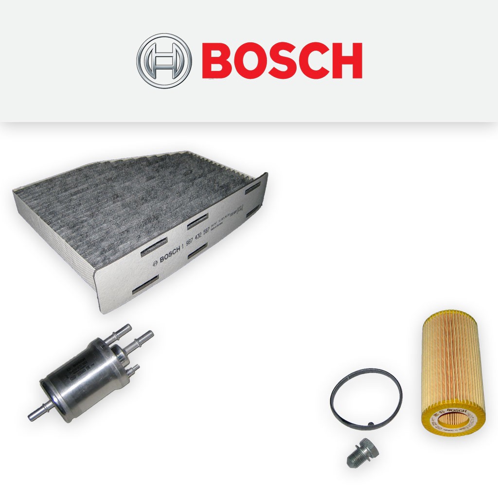 SERVICE KIT for SEAT LEON (1P) 2.0 TFSI BOSCH OIL FUEL CABIN FILTERS (2005-2012)