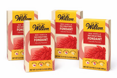 Wilton Decorator Preferred Red Fondant Vanilla Flavor 24 oz. Easy to Roll 4 qty.