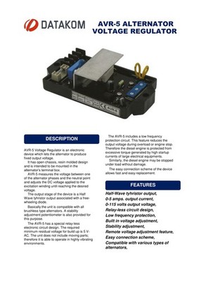 Regulador De Tensão Automático AVR R250 Para Alternadores Leroy Somer SDMO FG Wilson