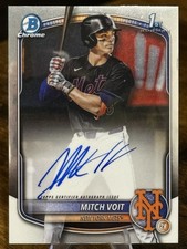 Mitch Voit 2025 Bowman Draft 1st Prospect On Card Autograph NY Mets #CPA-MV