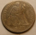 1878 Seated Liberty Dime Coin 1837-1891 #A18   Coin