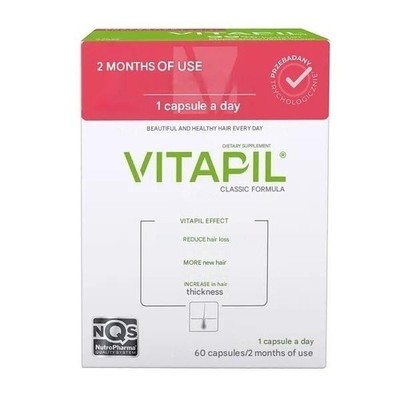 Vitapil Biotin + Bambus 60 Kapseln glänzendes Haar, starke Nägel & gesunde Haut