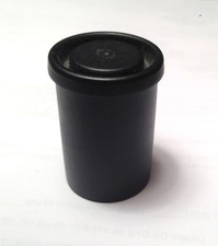 20 35mm film cans canisters containers - Kodak black can with black lid