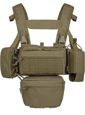 YAKEDA Tactical Chest Mini Rig Vest/Training Mini Rig Adjustable & Detachable...