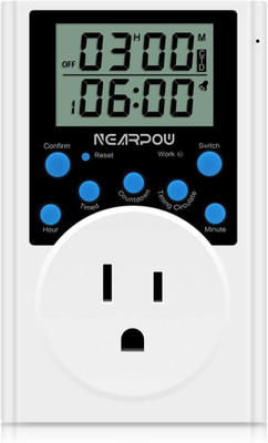 Timer Outlet,  Multifunctional Infinite Cycle Programmable Plug-In Digital Timer