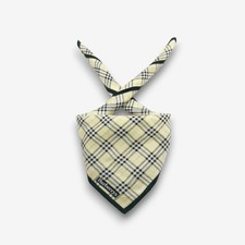 Vintage Burberry Handkerchief Scarf Checkered Luxury Neckerchief Square 19x19