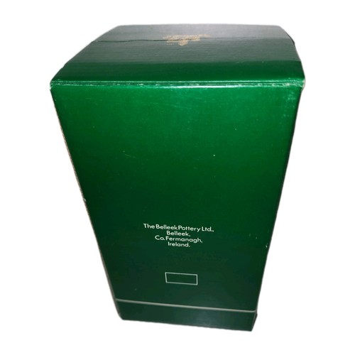 Belleek Ireland Shamrock Vase 5.75" 7th Mark (1980–1992) Parian China W/ Box - Picture 6 of 6