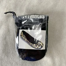 Rescue Shoes Gold Animal Print Ballet Flats Size Small 5-7+ Heel Bag Foldable