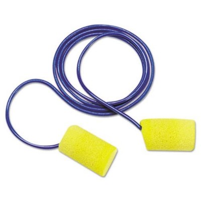 3m 247-311-4101 E-a-r Classic Foam Earplugs, Metal Detectable, Corded, Poly Bag