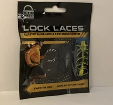 Lock Laces Elastic No Tie Shoelaces, One Size - Black Fastening System New Easy