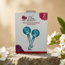 Depuff & Refresh | Glass Cooling Facial Globes by Plum Beauty – 2 count