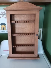 Wood Souvenir Spoon Holder Wall Display Rack Holds 30 Spoons 12" W x 24” H 