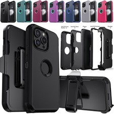 For iPhone 14 Pro Max/14/14 Plus Case Heavy Duty Shockproof Cover / Holster Clip