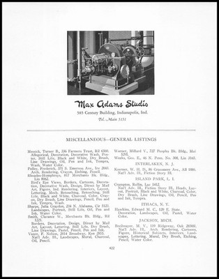1926 Max Adams Studio Indianapolis Indiana Water Steam Pump Art Vintage Print Ad