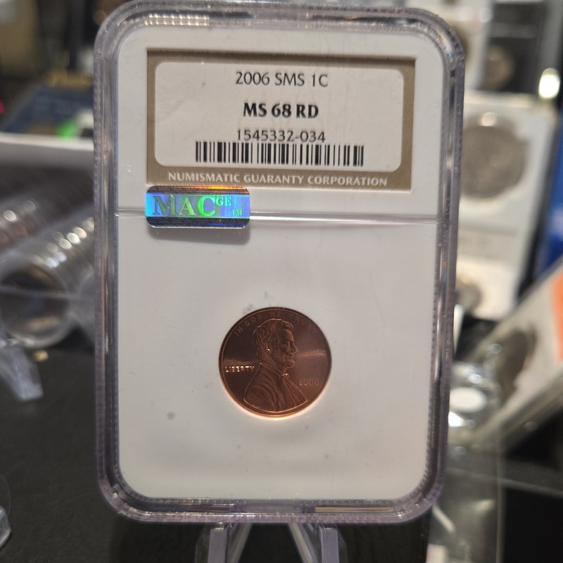 2006 SMS Satin Lincoln Memorial Small Cent 1C Philadelphia NGC MS68 RD (MAC)
