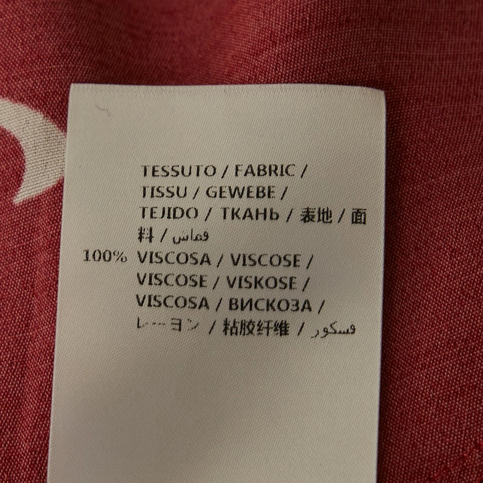 Mini Abito McQ by Alexander McQueen Stampato Rosso Scollo a V XS