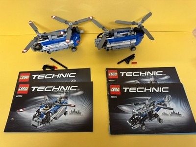2x Lego Technic 42020 Twin-Rotor Helicopter Hubschrauber komplett m Bauanleitung