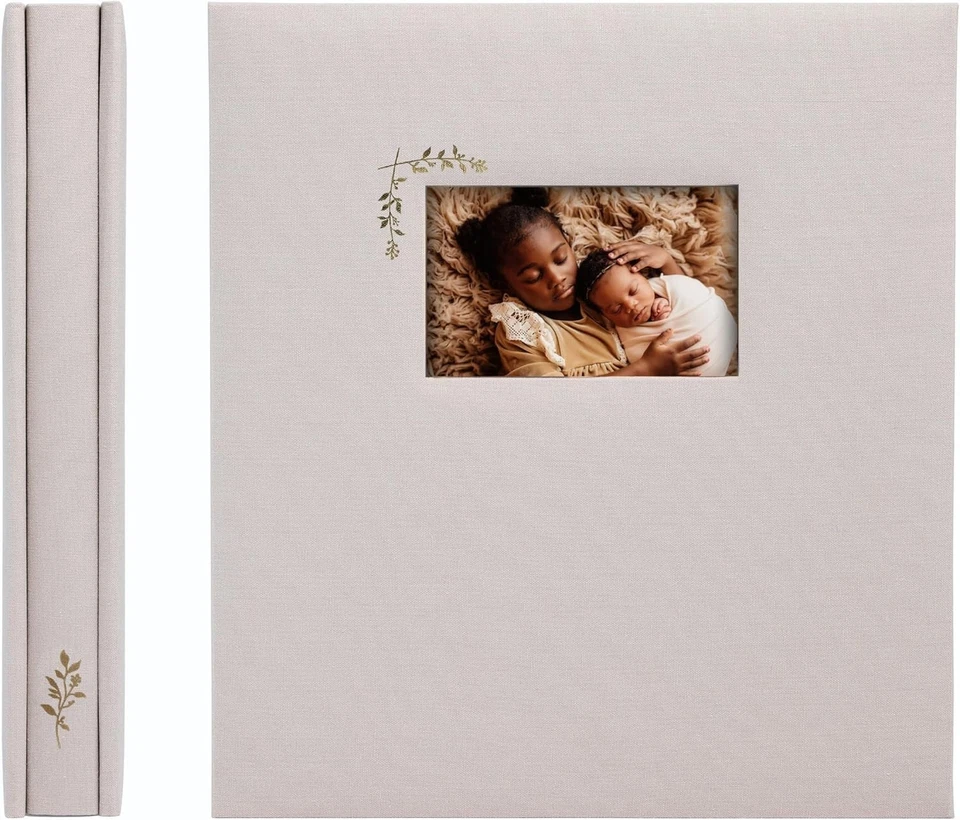Luxury 500 Pocket Photo Album – Timeless Taupe Scrapbook for Memorable Moments - Image 3 of 4
