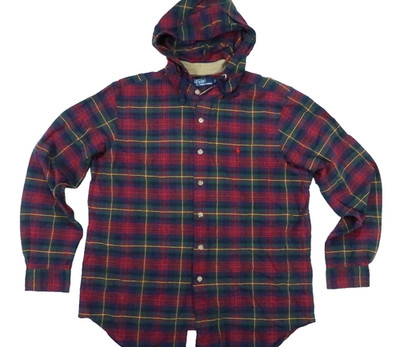 POLO COUNTRY RALPH LAUREN VTG Y2K oxford Mens Large hoodie button down Shirt