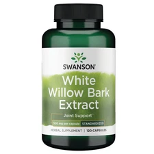 Swanson White Willow Bark Extract for Joints & Muscles, 500mg, 120 Caps
