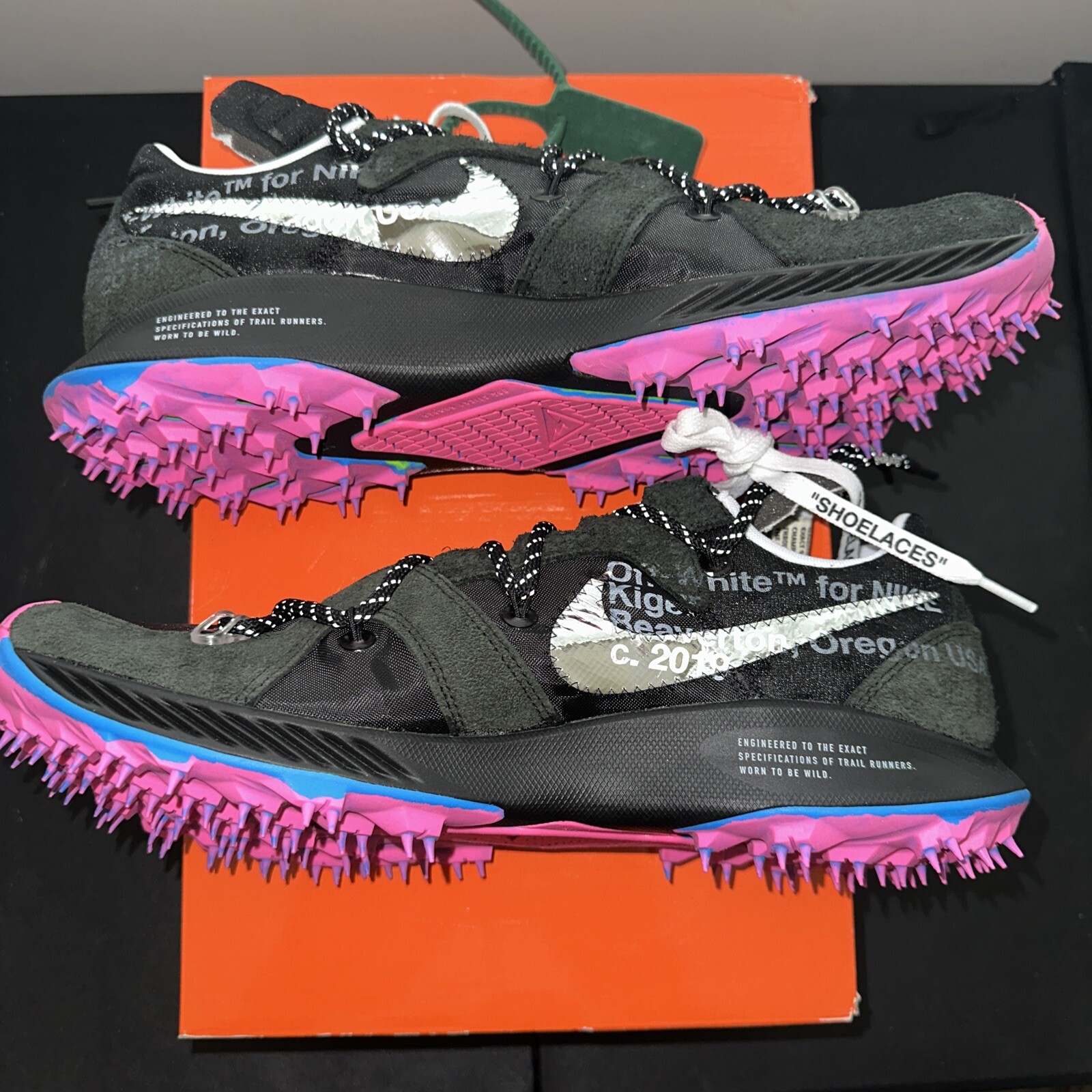 OFF WHITE X NIKE Taglia 13 5 Nike bianco sporco x Air Zoom Terra Kiger 5 atleti in corso nero