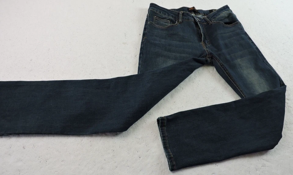 Pantalones de mezclilla azules lavados Ring Of Fire West Coast para hombre 30x30 calce ajustado bigotes Foto 4 de 4